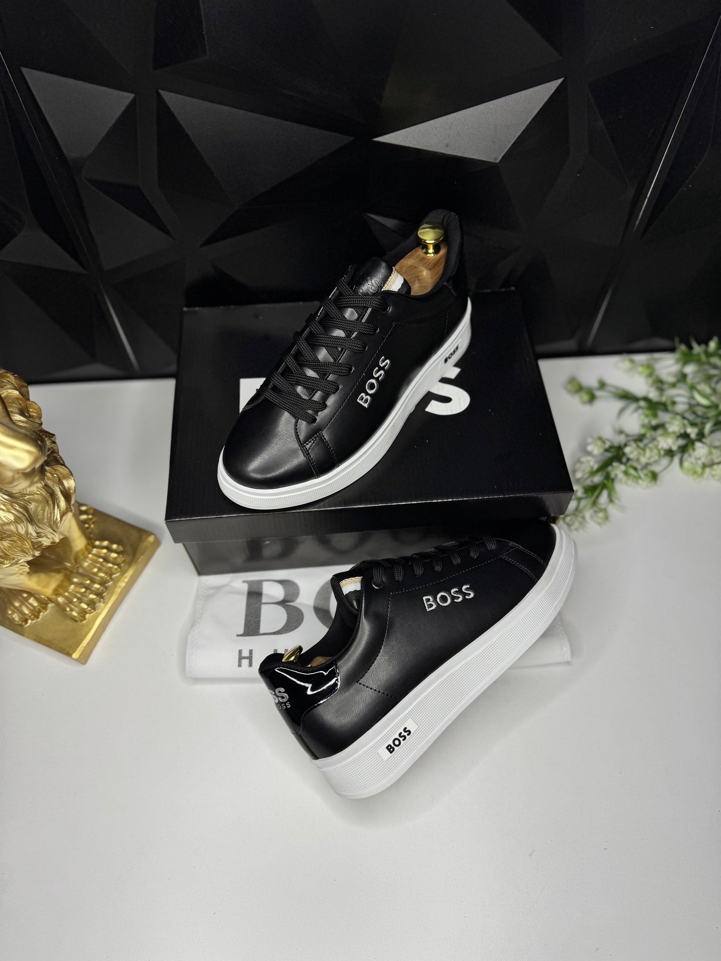Boss Siyah Gümüş Erkek Sneaker TN