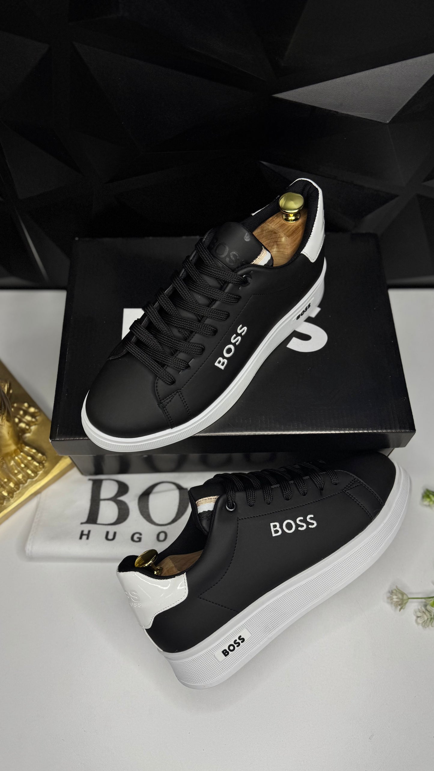 Boss Siyah Beyaz Mat Erkek Sneaker TN