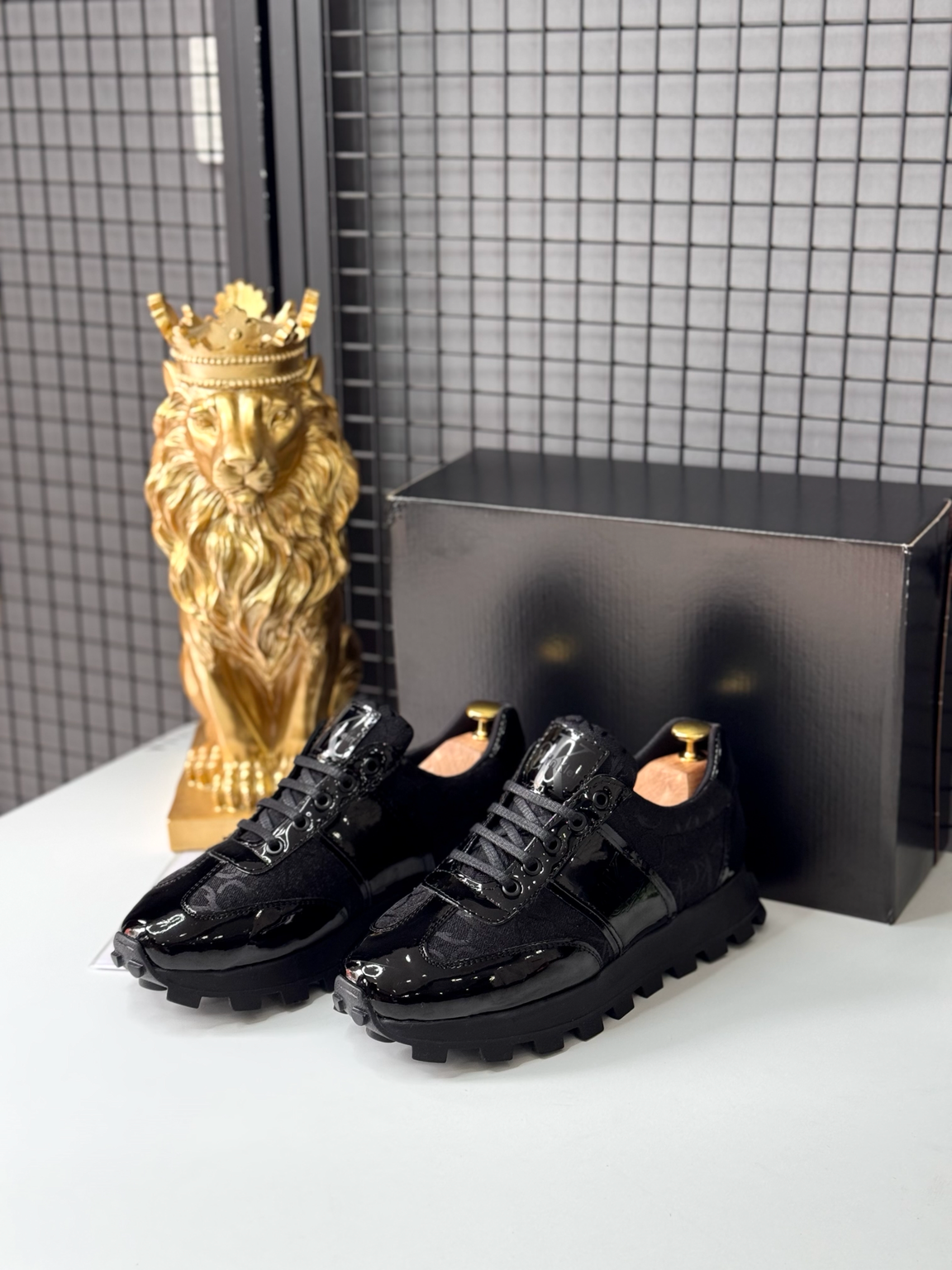 Calvin Klein Erkek Sneaker – Siyah Rugan
