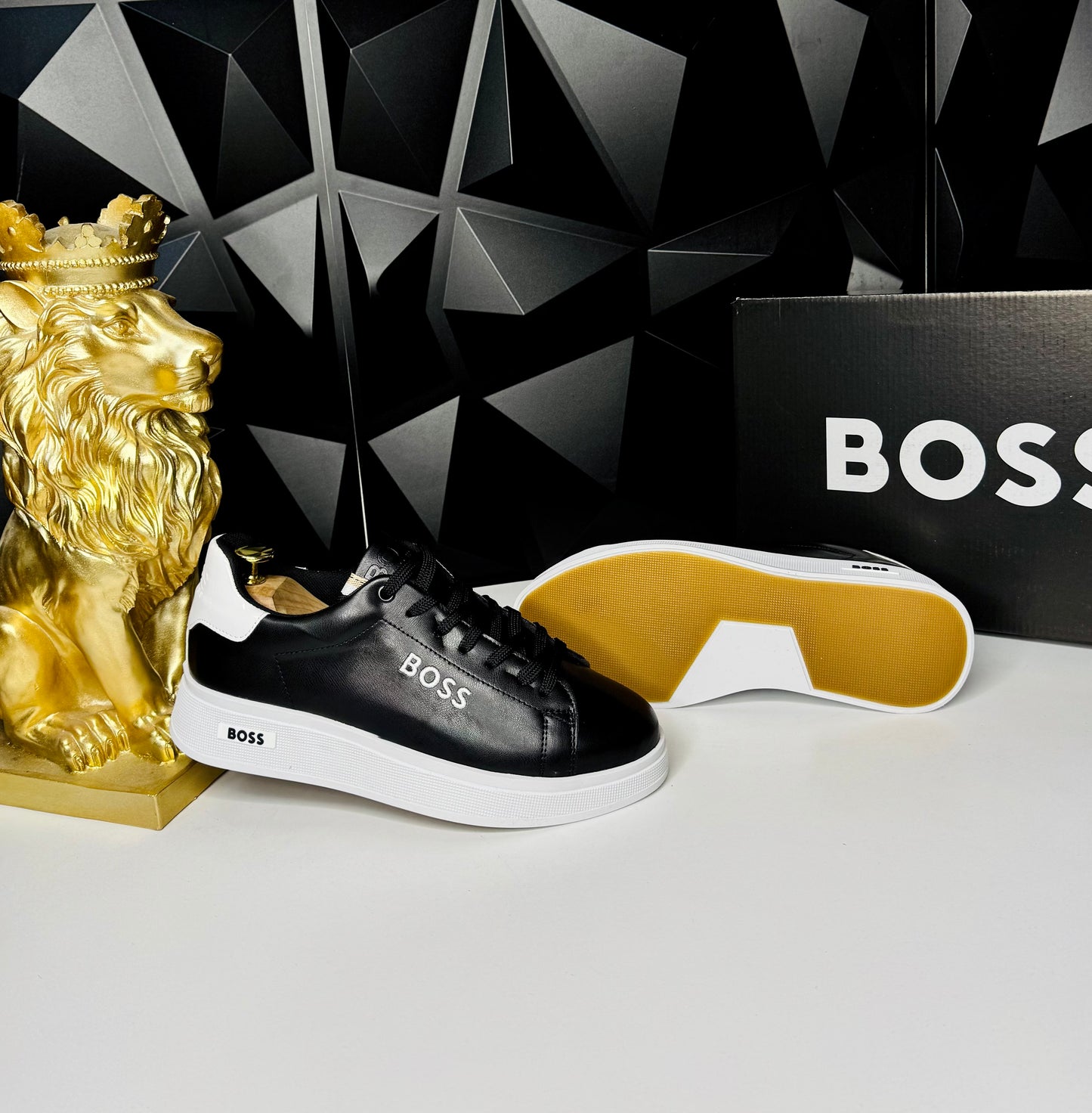Boss Siyah Beyaz Taban Erkek Sneaker TN