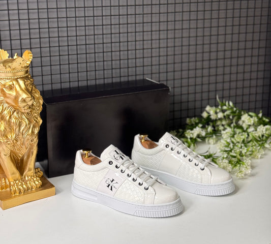 Calvin Klein Beyaz Örgü Desenli Sneaker 03