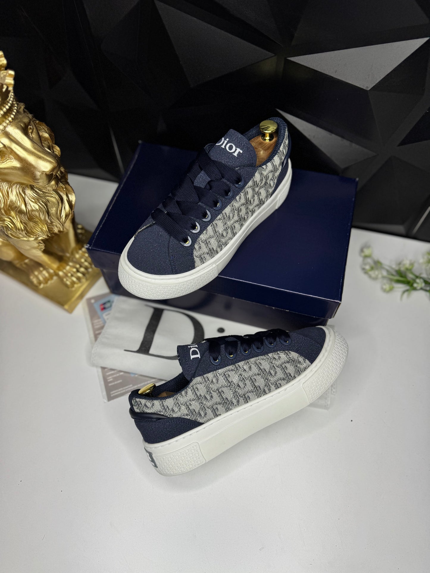 Dior Erkek Sneaker – Gri/Lacivert
