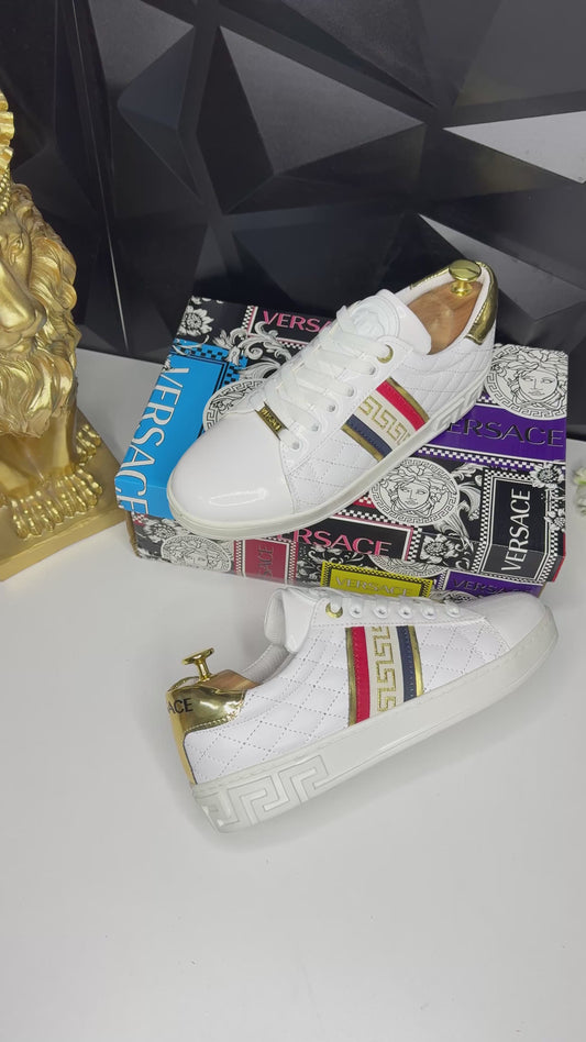 Versace Stil Erkek Sneaker – Beyaz
